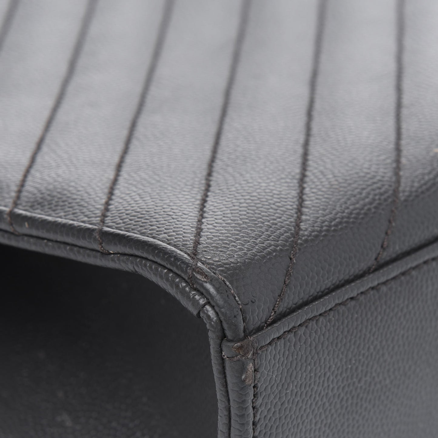 Grain De Poudre Matelasse Chevron Large Monogram Satchel Earth