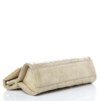 Chanel Glazed Crackled Calfskin Studded Mademoiselle Flap Light Beige 5 of 11