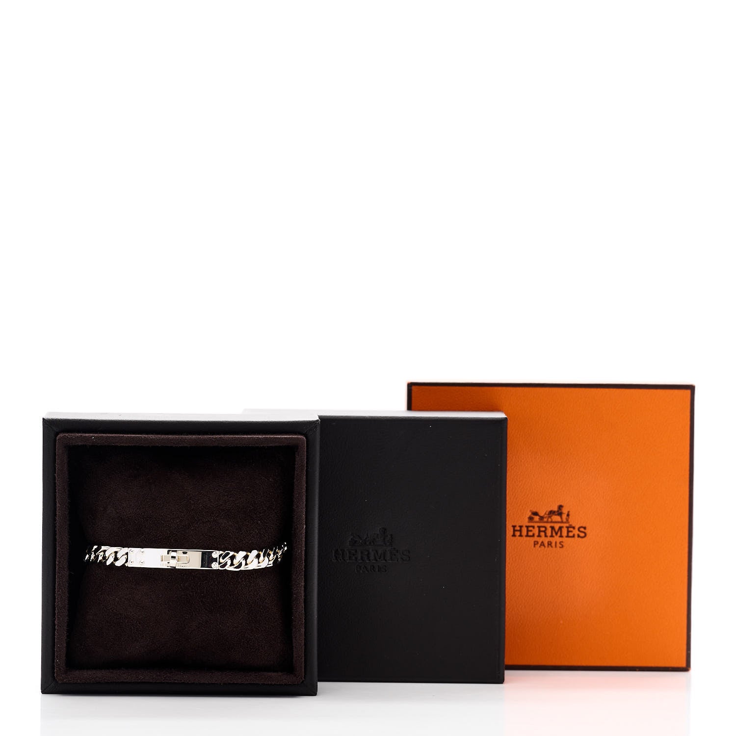 Hermes Sterling Silver TPM Kelly Gourmette Bracelet ST 5 of 5