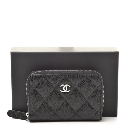Chanel Caviar Quilted Zip Coin Purse Black 9 of 9