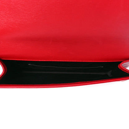 Saint Laurent Calfskin Monogram Large Belle De Jour Clutch Red 5 of 10