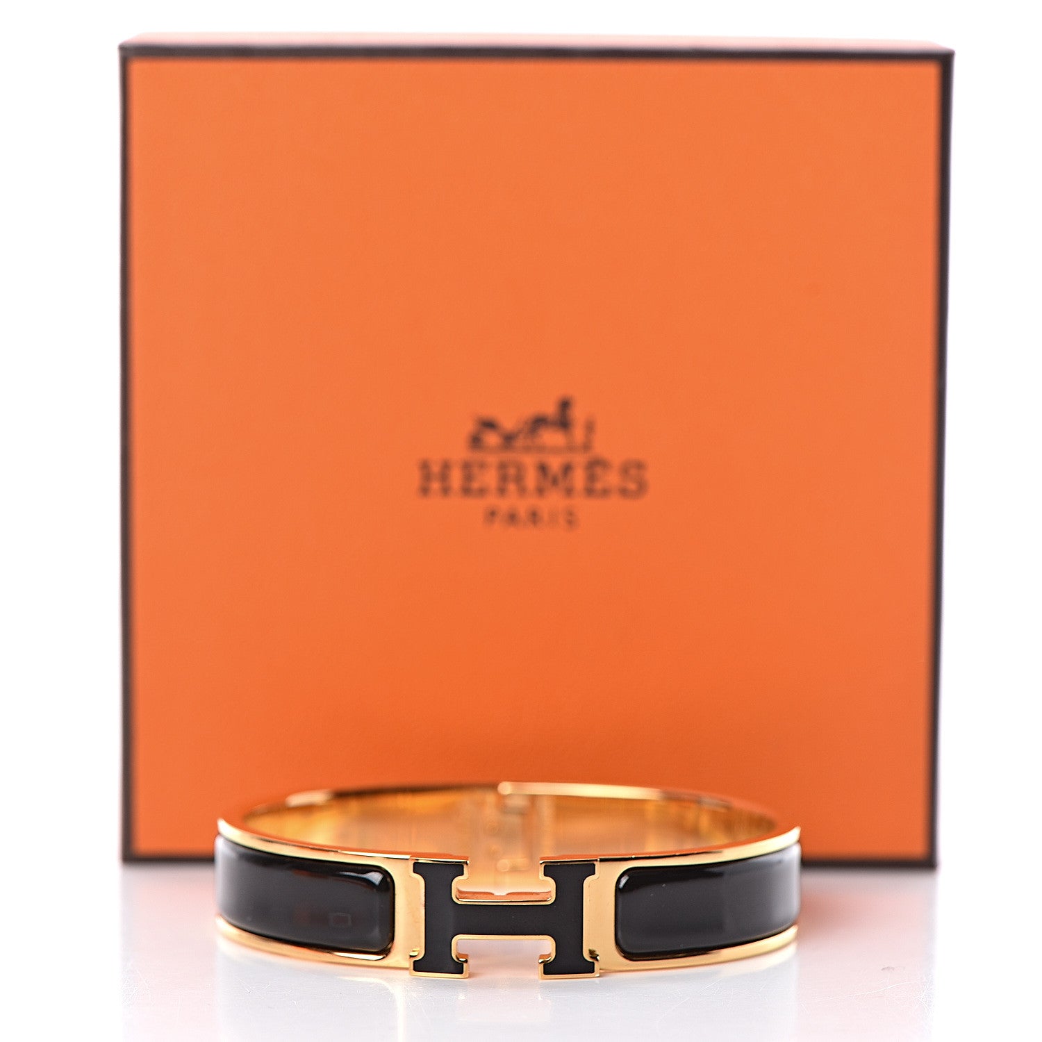 Hermes Enamel Narrow Clic Clac H Bracelet PM Black 5 of 5