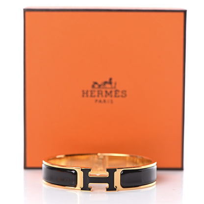 Hermes Enamel Narrow Clic Clac H Bracelet PM Black 5 of 5