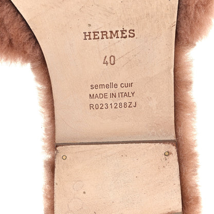 Hermes Woolskin Oran Sandals 40 Naturel 7 of 9