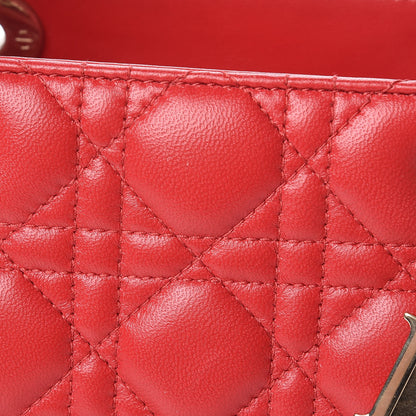 Christian Dior Lambskin Cannage Medium Lady Dior Red 13 of 13