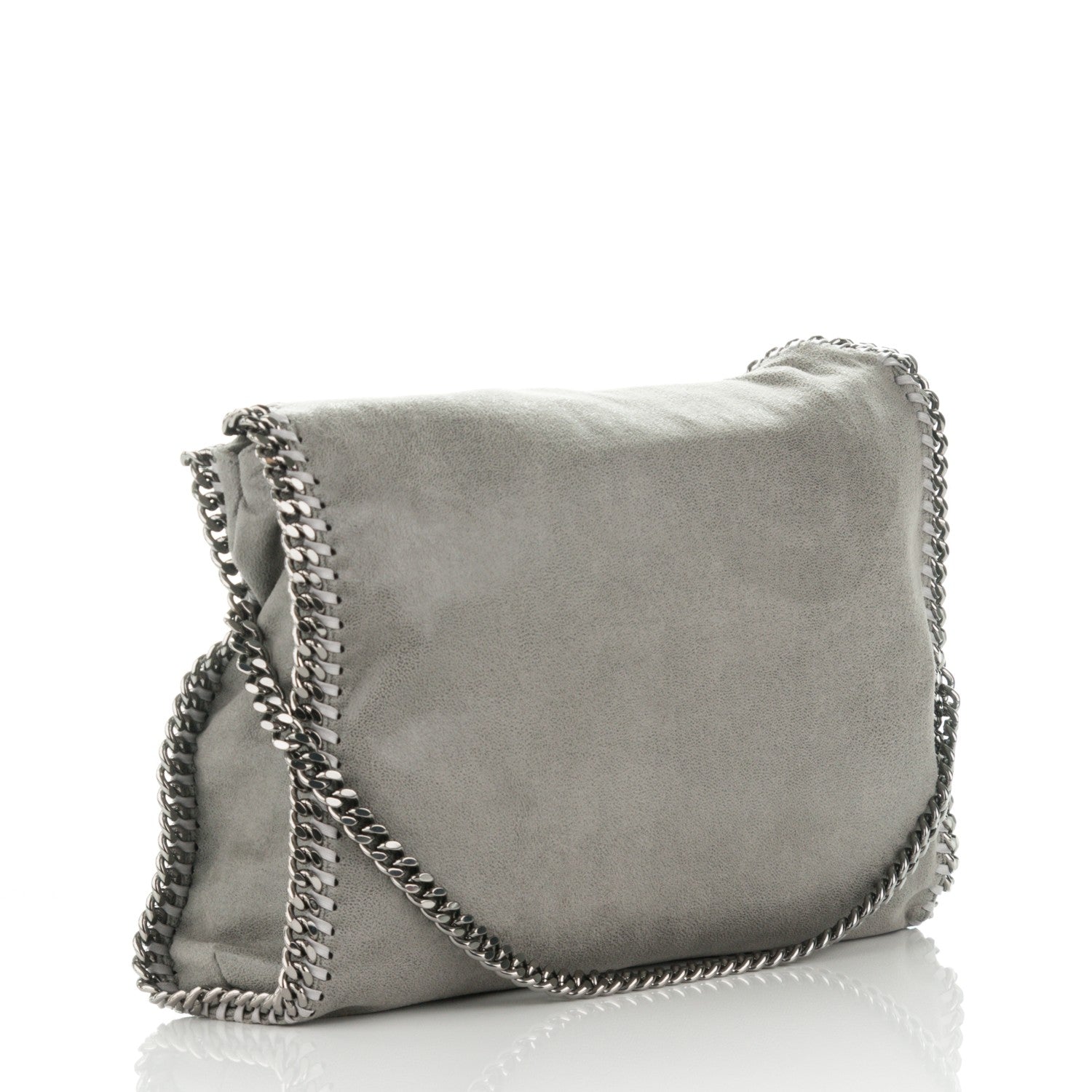 Stella McCartney Shaggy Deer Falabella Fold Over Tote Grey 4 of 9