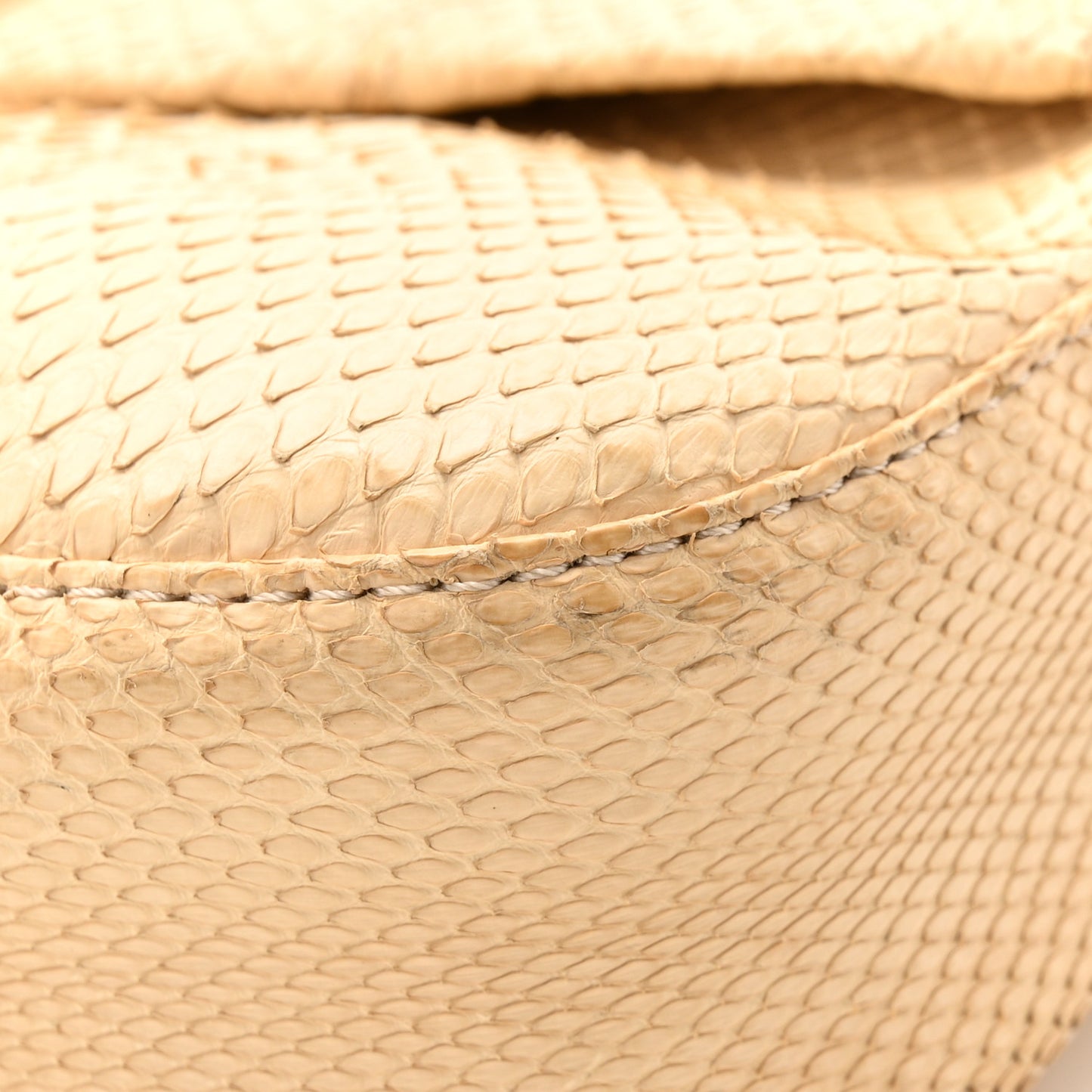 Snakeskin Baguette Light Beige