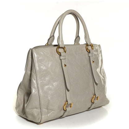Miu Miu Vitello Shine Tote Nube 3 of 9