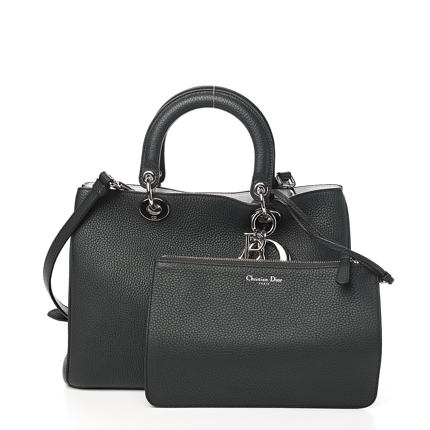 Christian Dior Bullcalf Medium Diorissimo Tote Dark Green 2 of 10