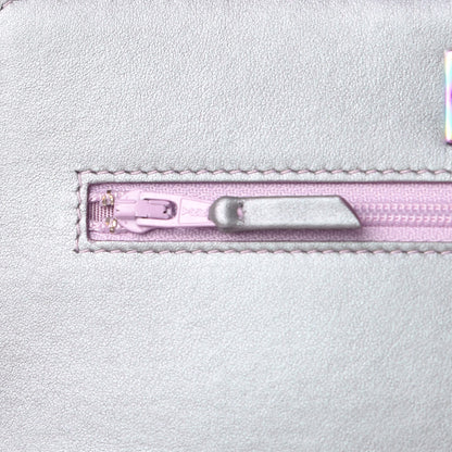 Chanel Iridescent Lambskin Quilted Reissue Wallet On Chain WOC Light Purple 7 of 11