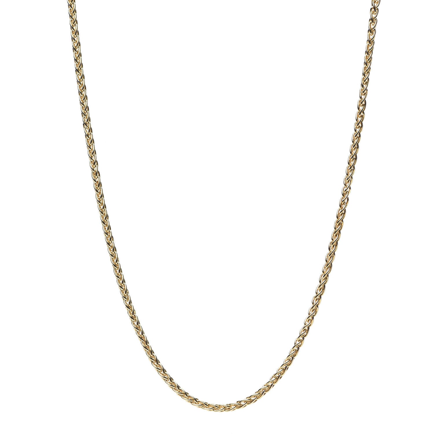 Cartier 18K Yellow Gold Wheat Chain Necklace 1 of 7