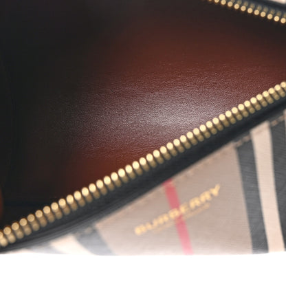 Burberry E-Canvas Calfskin Stripe Icon Barrel Bag Archive Beige 5 of 10