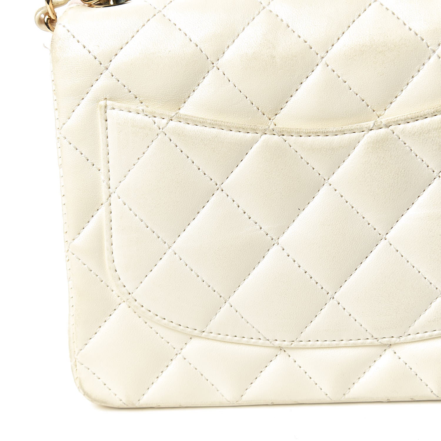 Chanel Lambskin Quilted Mini Square Flap White 19 of 31