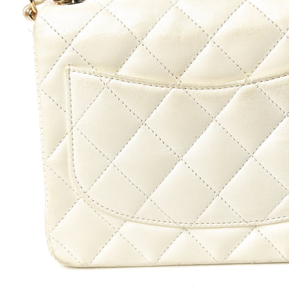 Chanel Lambskin Quilted Mini Square Flap White 19 of 31