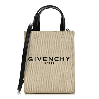 Givenchy Canvas Mini G-Tote Vertical White Black 1 of 10