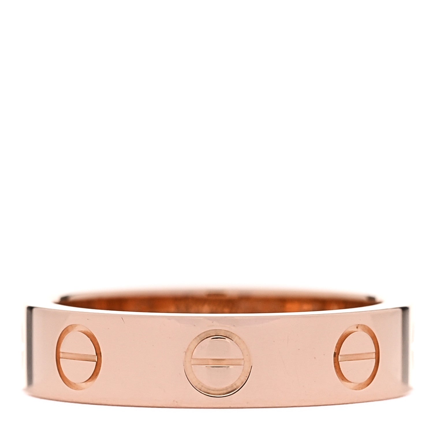 Cartier 18K Pink Gold Diamond 4mm LOVE Wedding Band Ring 46 3.75 3 of 6