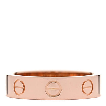 Cartier 18K Pink Gold Diamond 4mm LOVE Wedding Band Ring 46 3.75 3 of 6