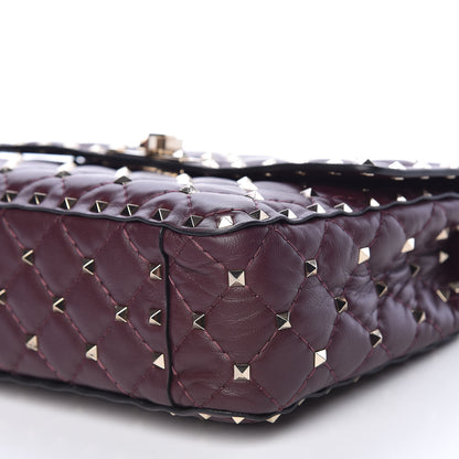 Valentino Garavani Nappa Medium Rockstud Spike Shoulder Bag Rubin 8 of 9
