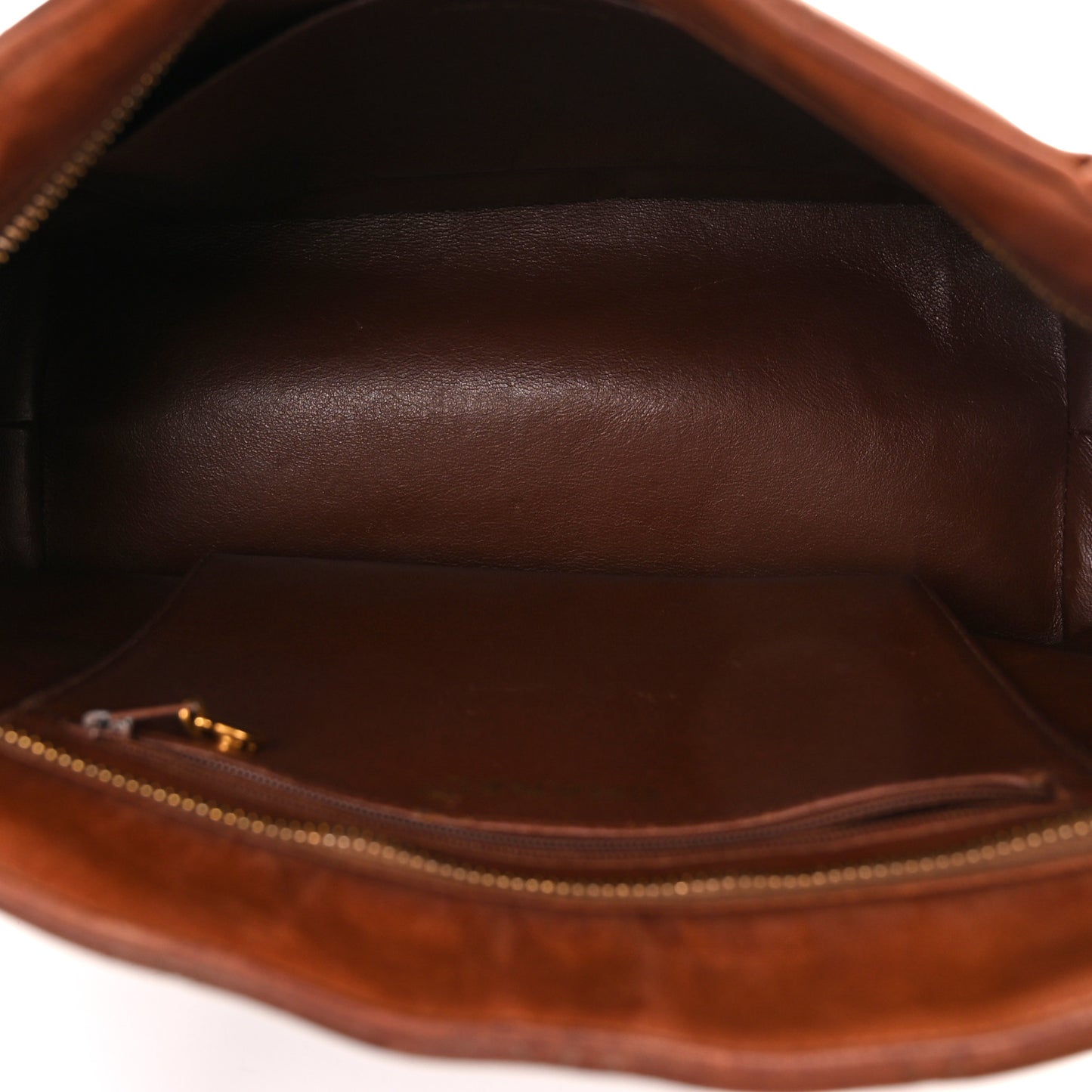 Lambskin Quilted Medallion Tote Brown