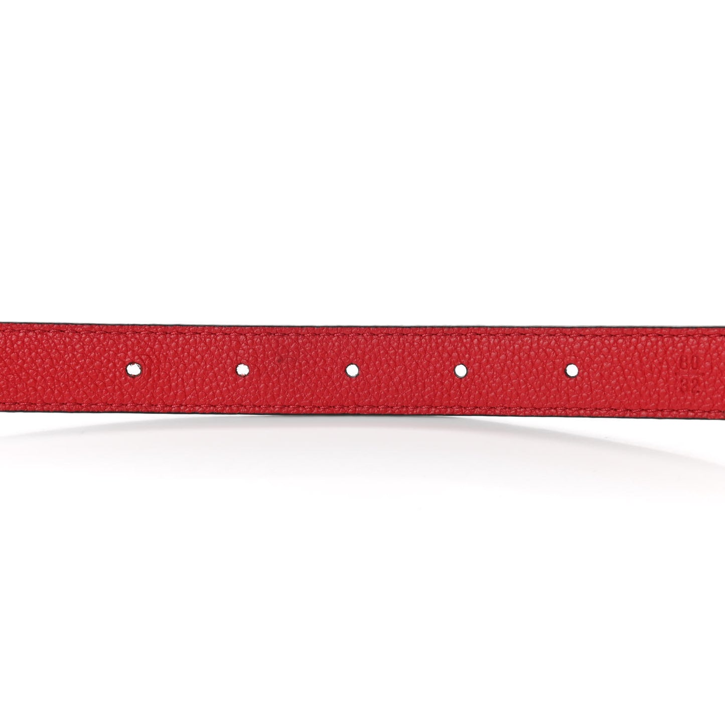 Calfskin Monogram 25mm LV Circle Reversible Belt 80 32 Red