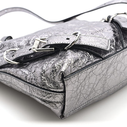 Givenchy Metallic Calfskin Small Voyou Bag Silver 8 of 9