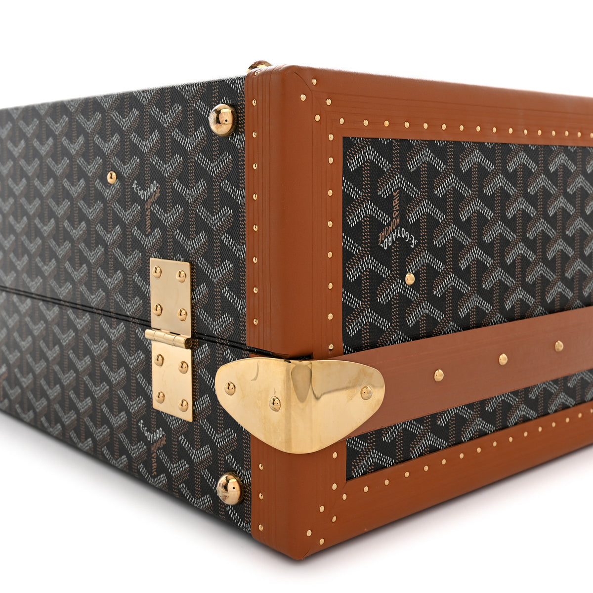 Goyardine Grand Hotel Trunk 55 Black Tan