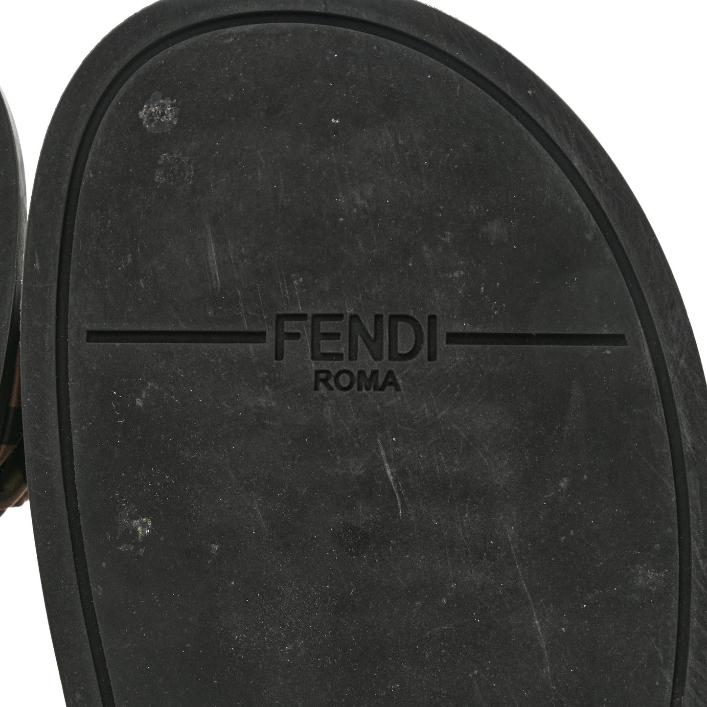 Satin FF Ruched Sandals 36 Tobacco Black