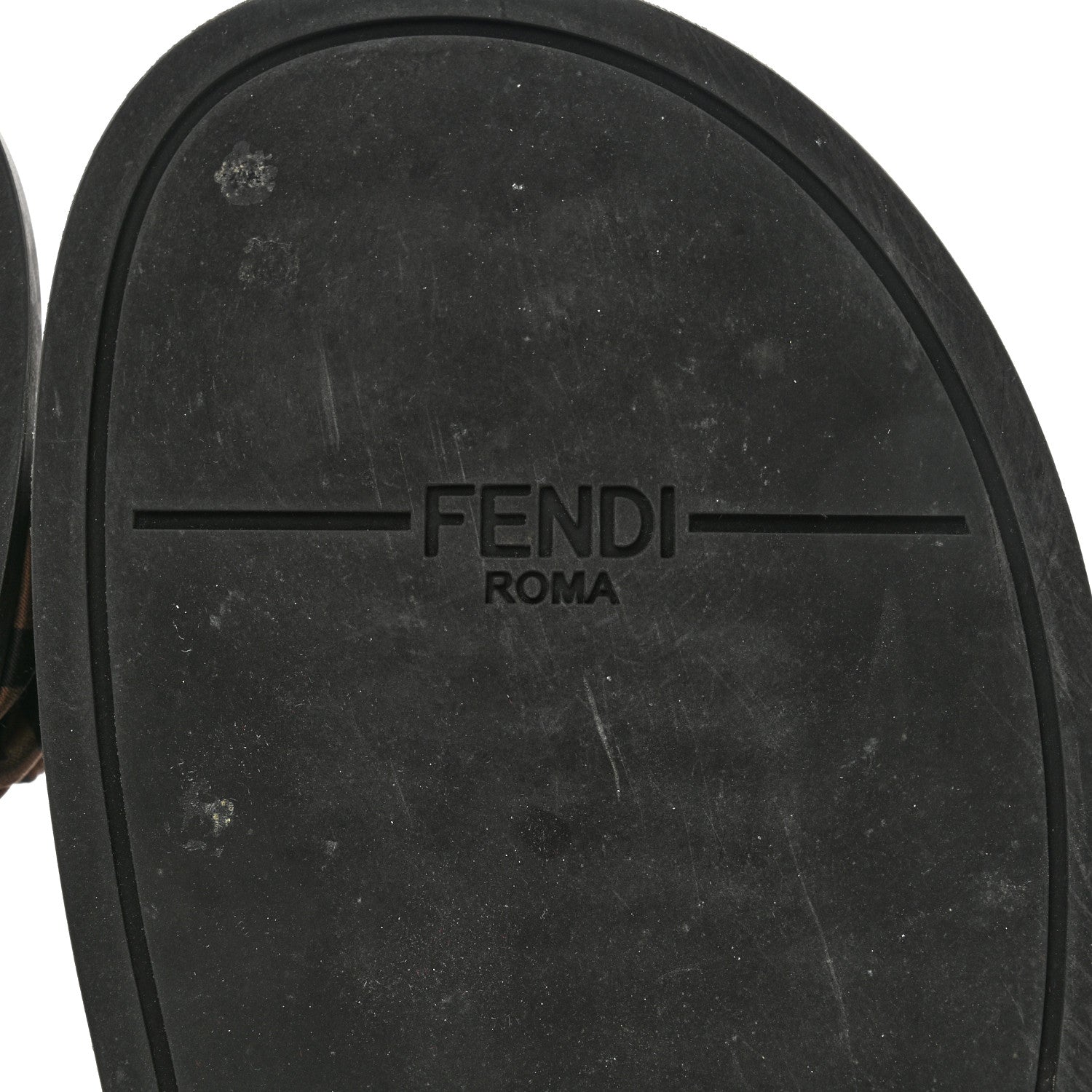 Fendi Satin FF Ruched Sandals 36 Tobacco Black 7 of 9