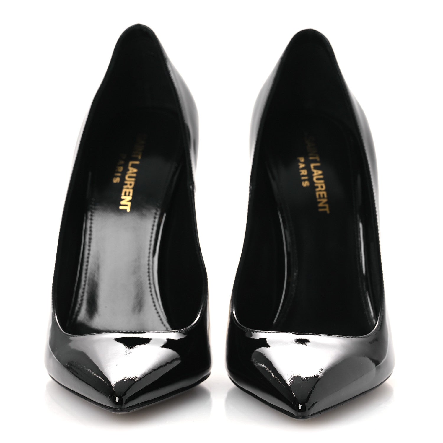 Saint Laurent Patent Opyum 110 Pumps 39 Black Gold 3 of 12