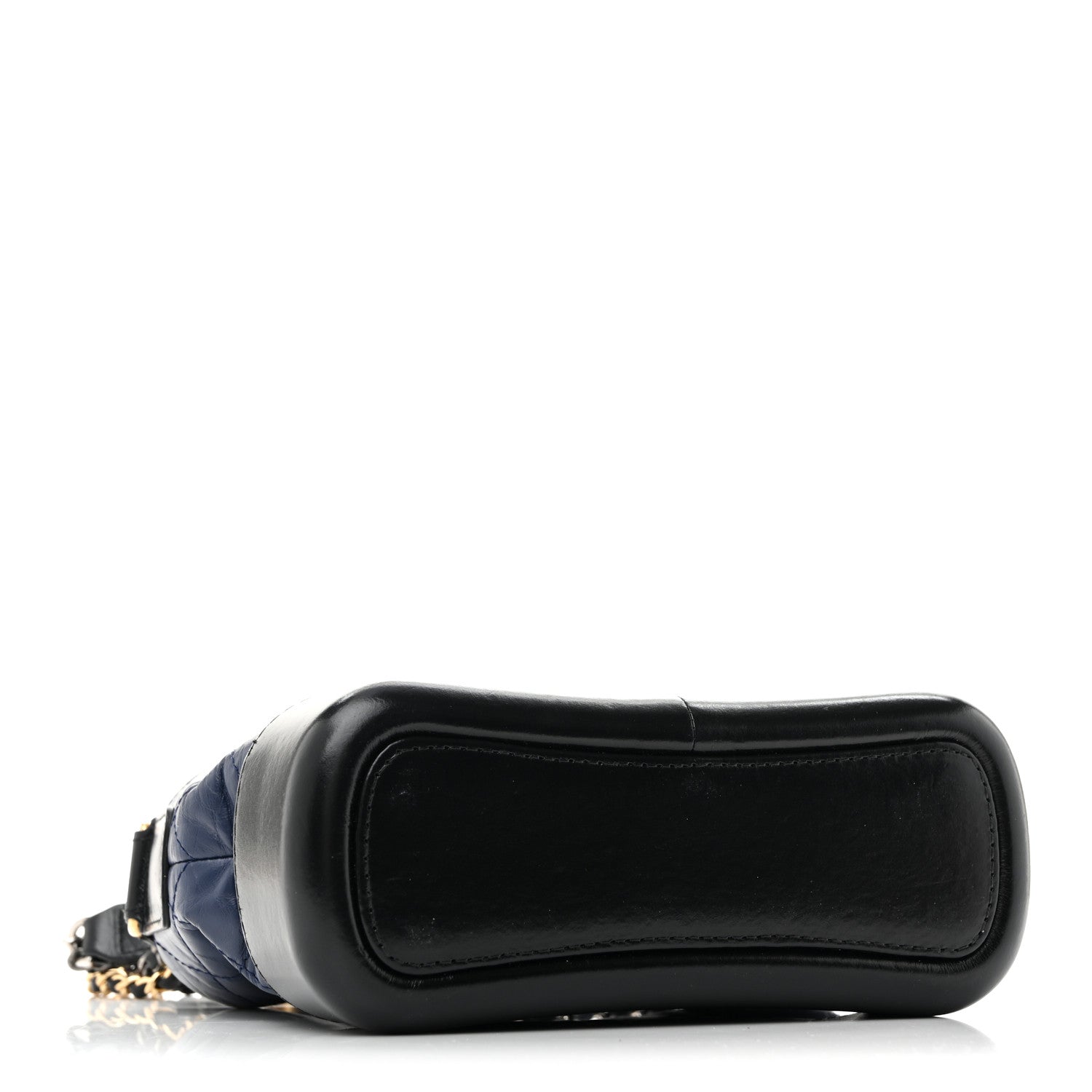 Chanel Aged Calfskin Quilted Small Gabrielle Hobo Navy Black 4 of 13