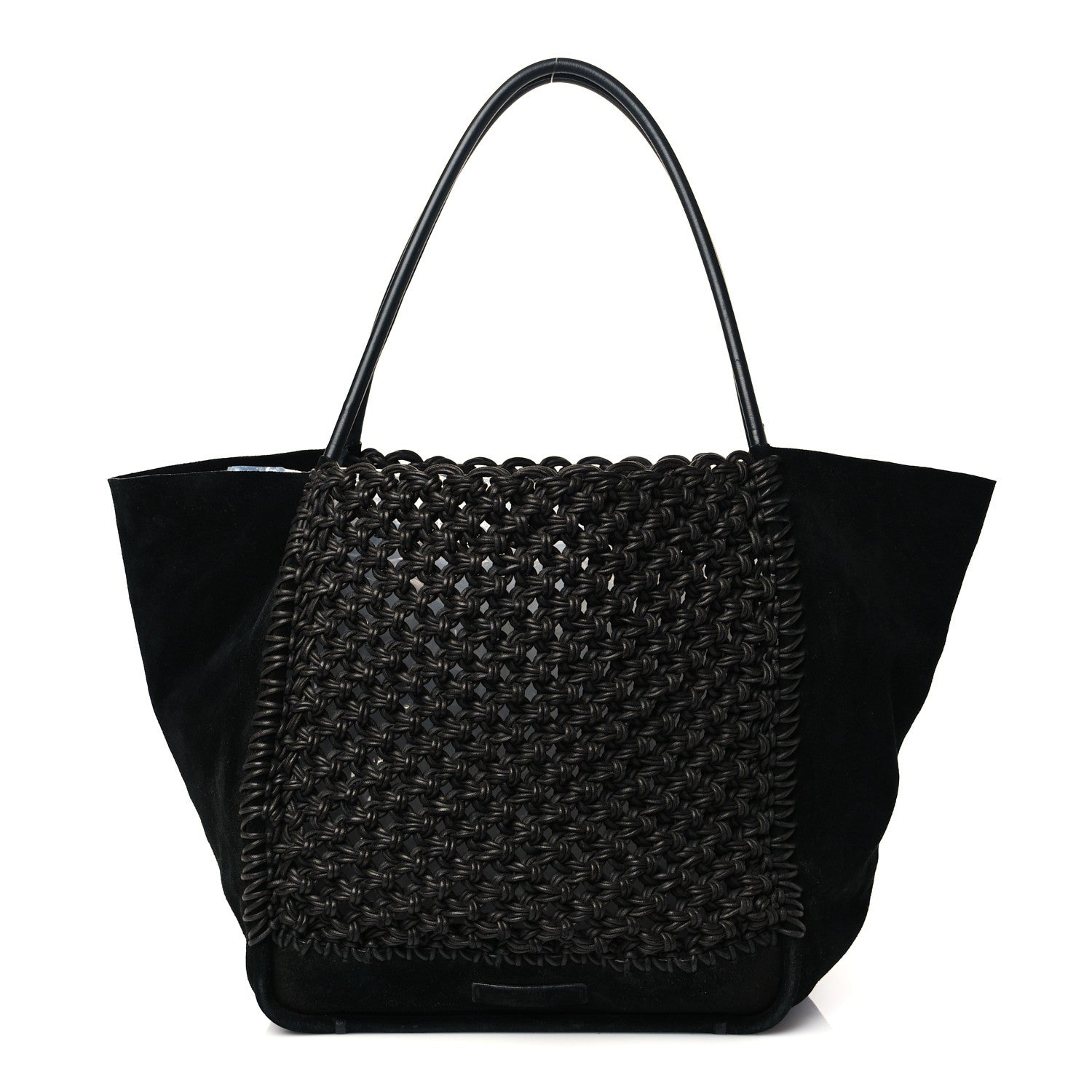 Proenza Schouler Calfskin Suede Large Macrame Tote Black 1 of 10
