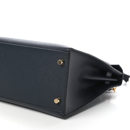 Hermes Epsom Kelly Sellier 28 Bleu Indigo 10 of 12