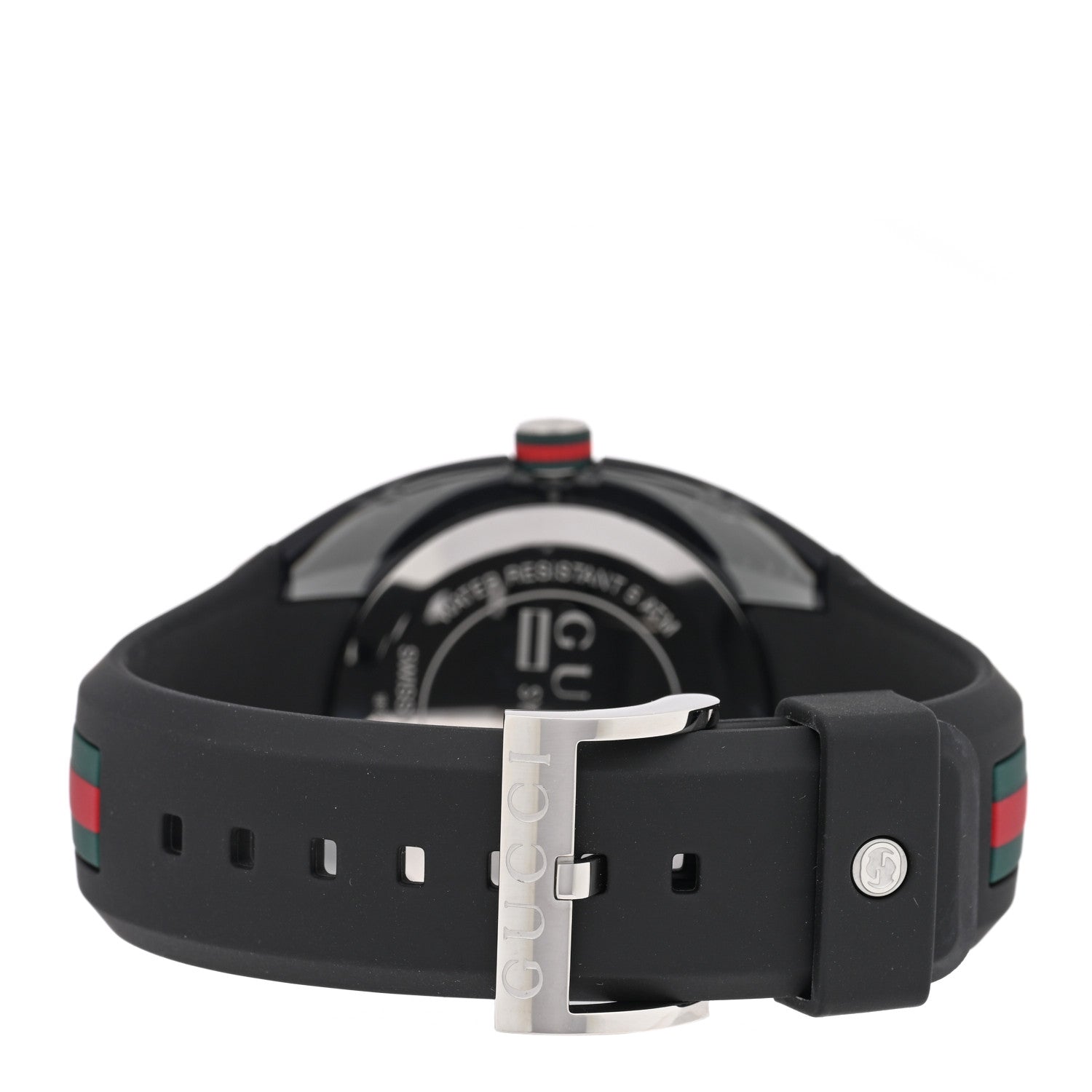 Gucci Stainless Steel Rubber 46mm Sync Web Quartz Watch Black 3 of 4