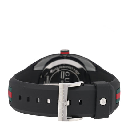 Gucci Stainless Steel Rubber 46mm Sync Web Quartz Watch Black 3 of 4