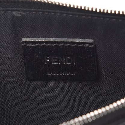 Fendi Vitello Elite Mink Fur Studded Karlito Zip Pouch Black 7 of 8