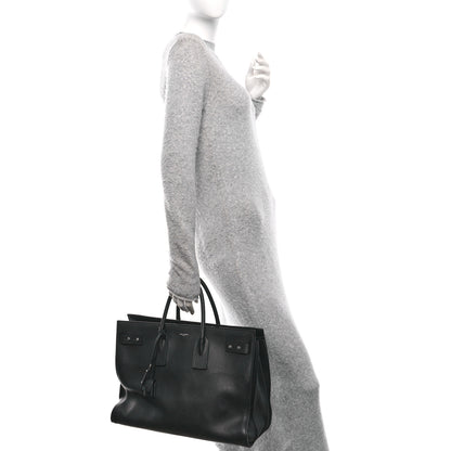 Saint Laurent Grained Calfskin Large Souple Sac De Jour Black 3 of 11