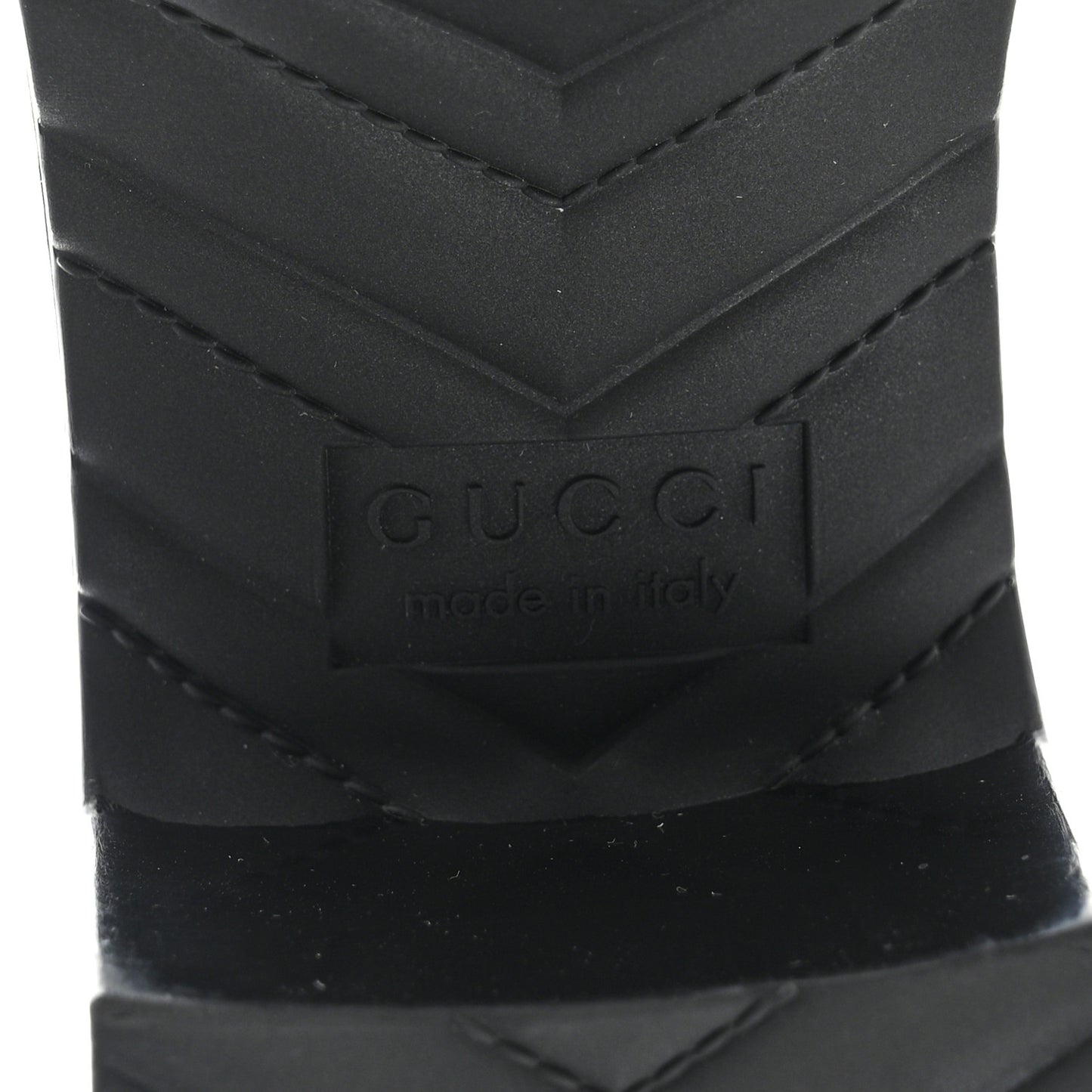Rubber Gucci Logo Womens Platform 20/60mm Slide Sandals 37 Black