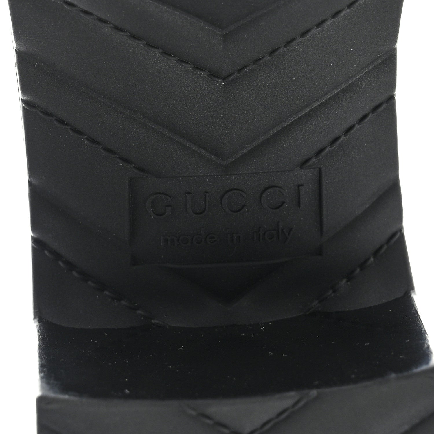 Gucci Rubber Gucci Logo Womens Platform 20/60mm Slide Sandals 37 Black 6 of 9