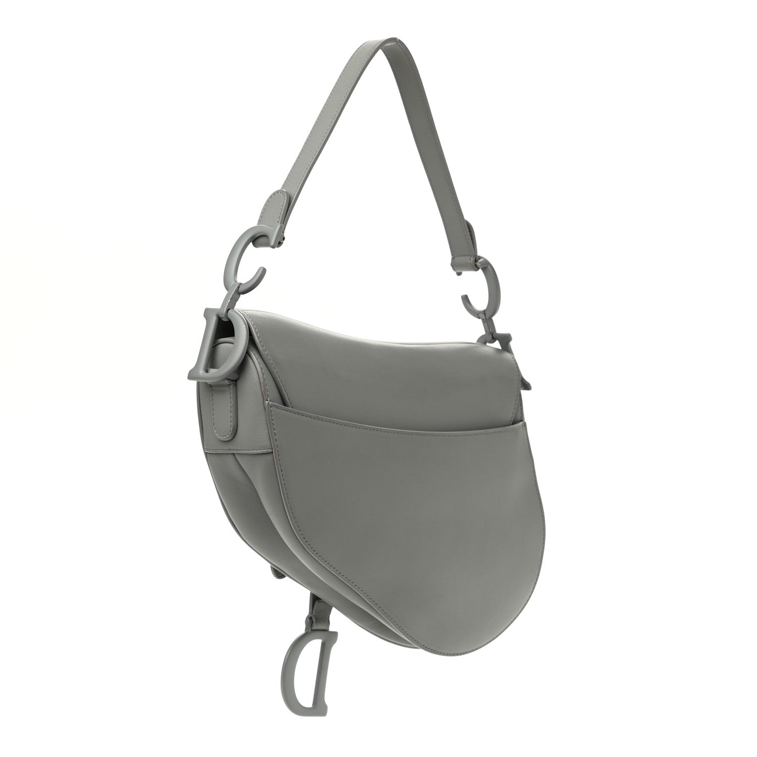 Christian Dior Ultra Matte Calfskin Saddle Bag Grey 3 of 12