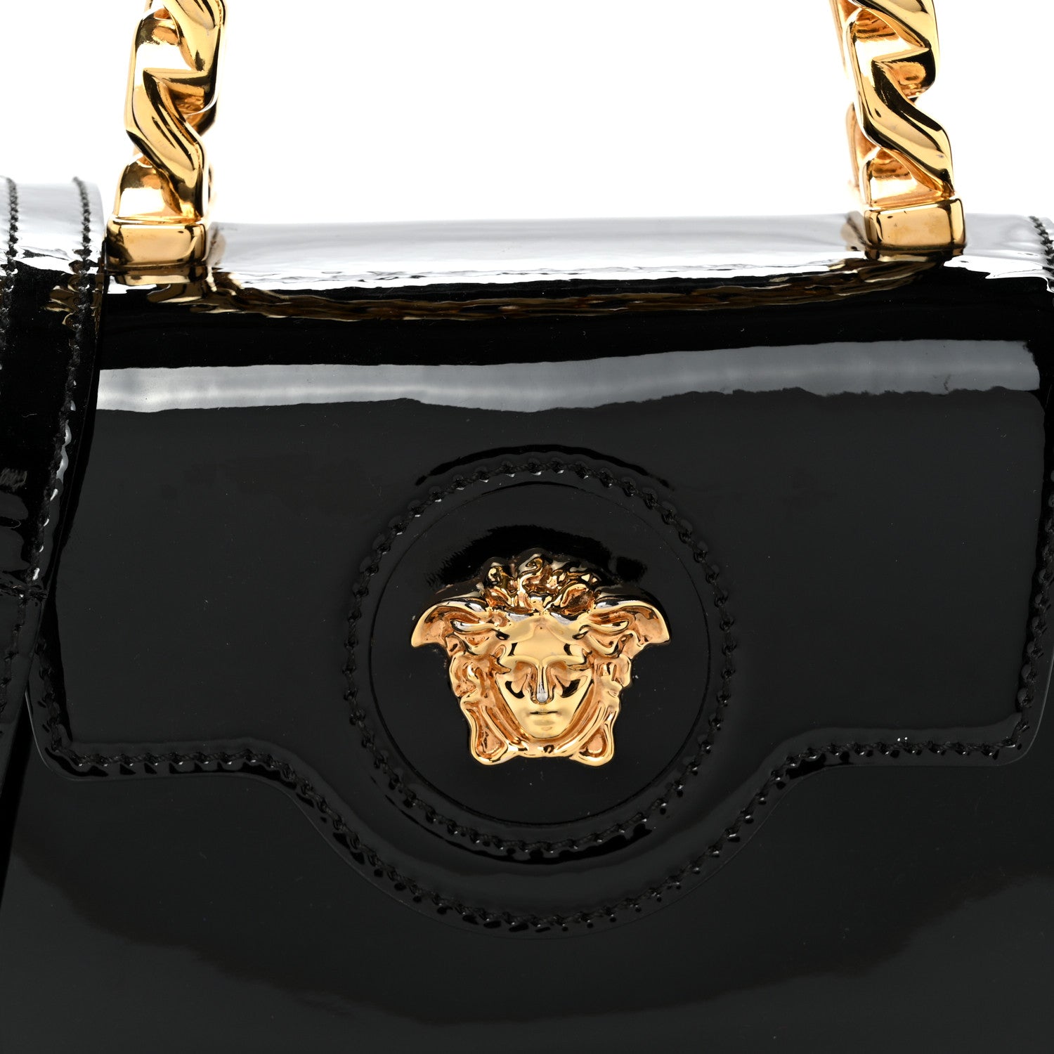Versace Patent Mini La Medusa Bag Black 7 of 9