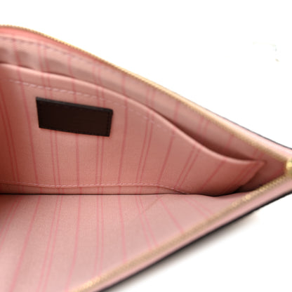 Louis Vuitton Damier Ebene Neverfull MM GM Pochette Rose Ballerine 5 of 6