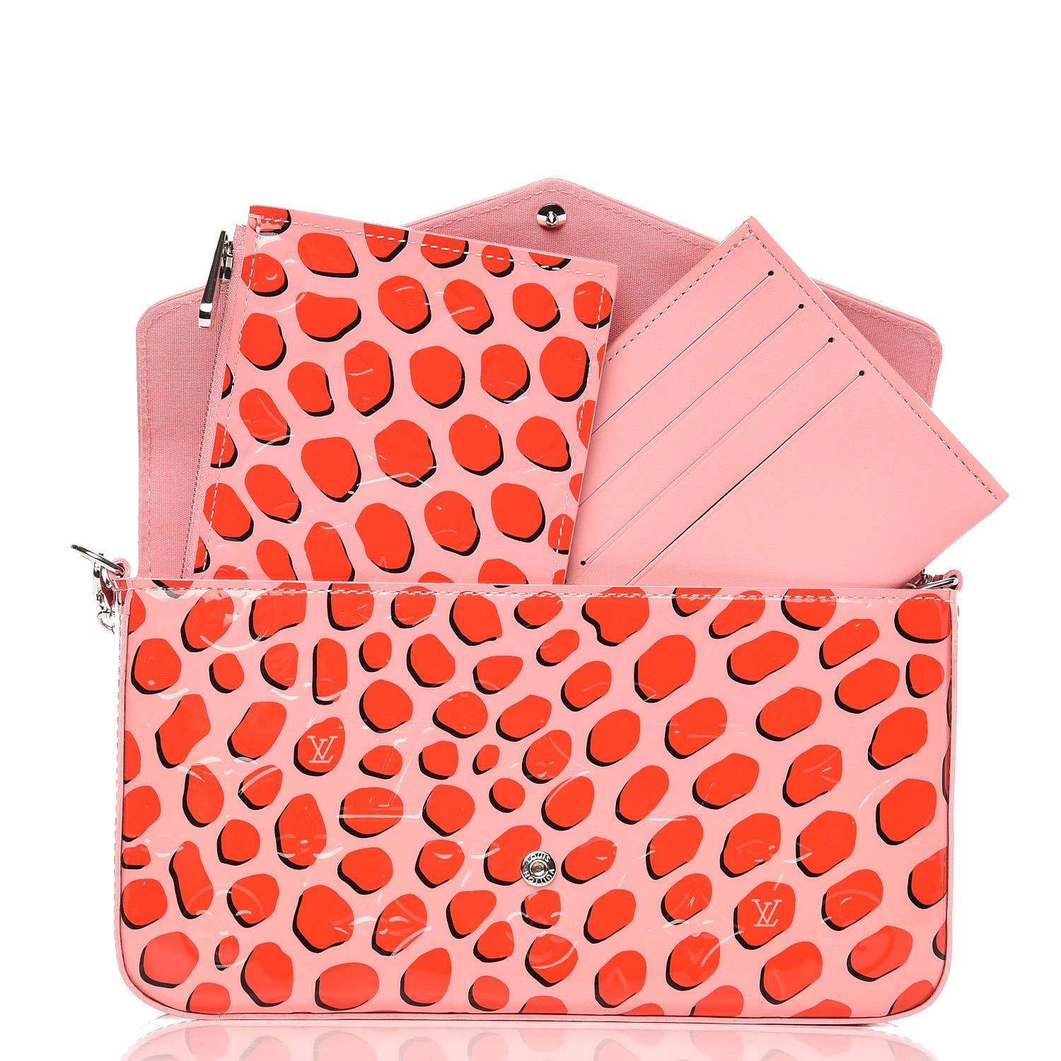 Louis Vuitton Vernis Jungle Dots Pochette Felicie Sugar Pink Poppy 7 of 7