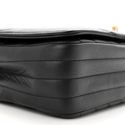 Chanel Calfskin Chevron Quilted Large Statement Flap Black 8 of 12