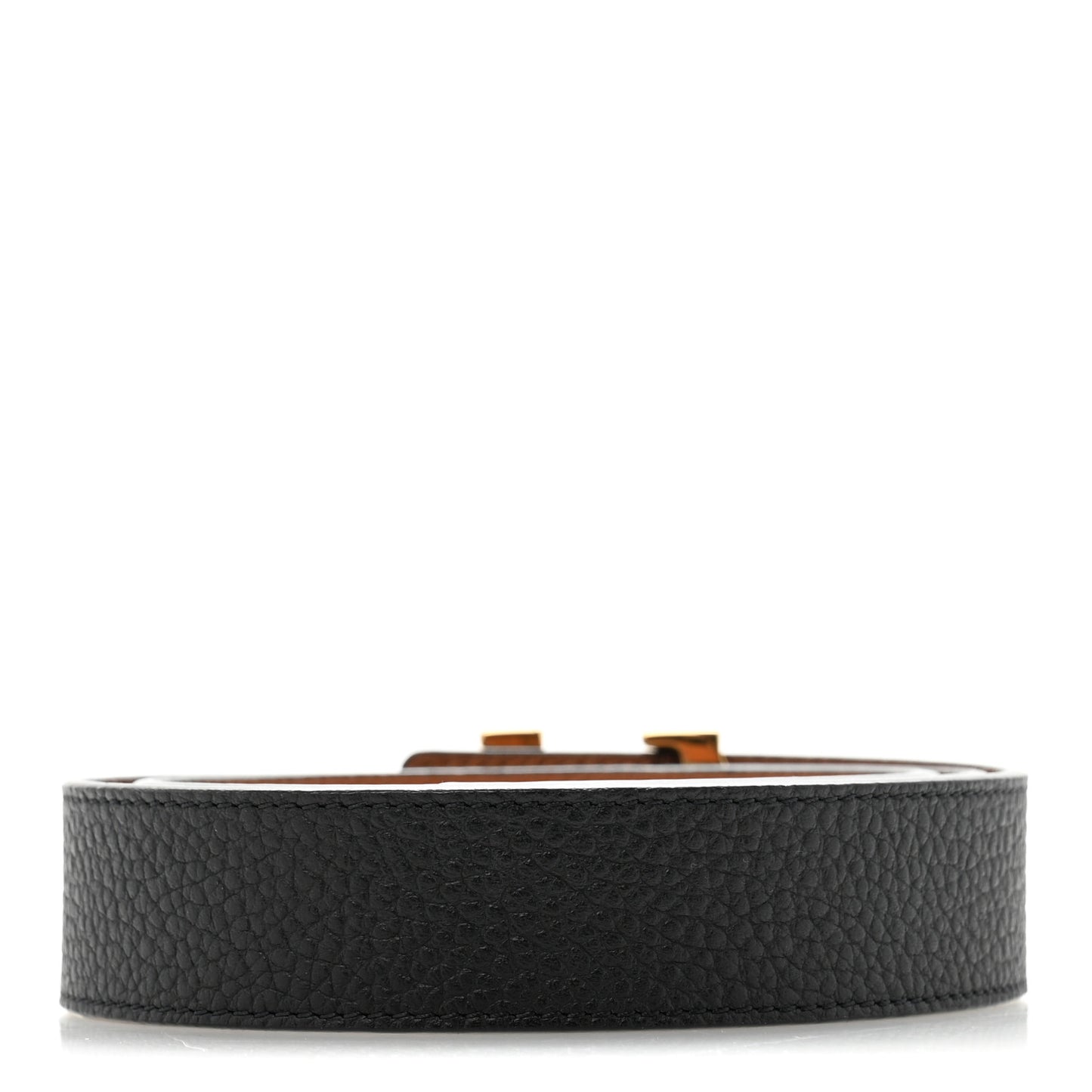 Taurillon Calfskin 30mm LV Initiales Reversible Belt 75 30 Black