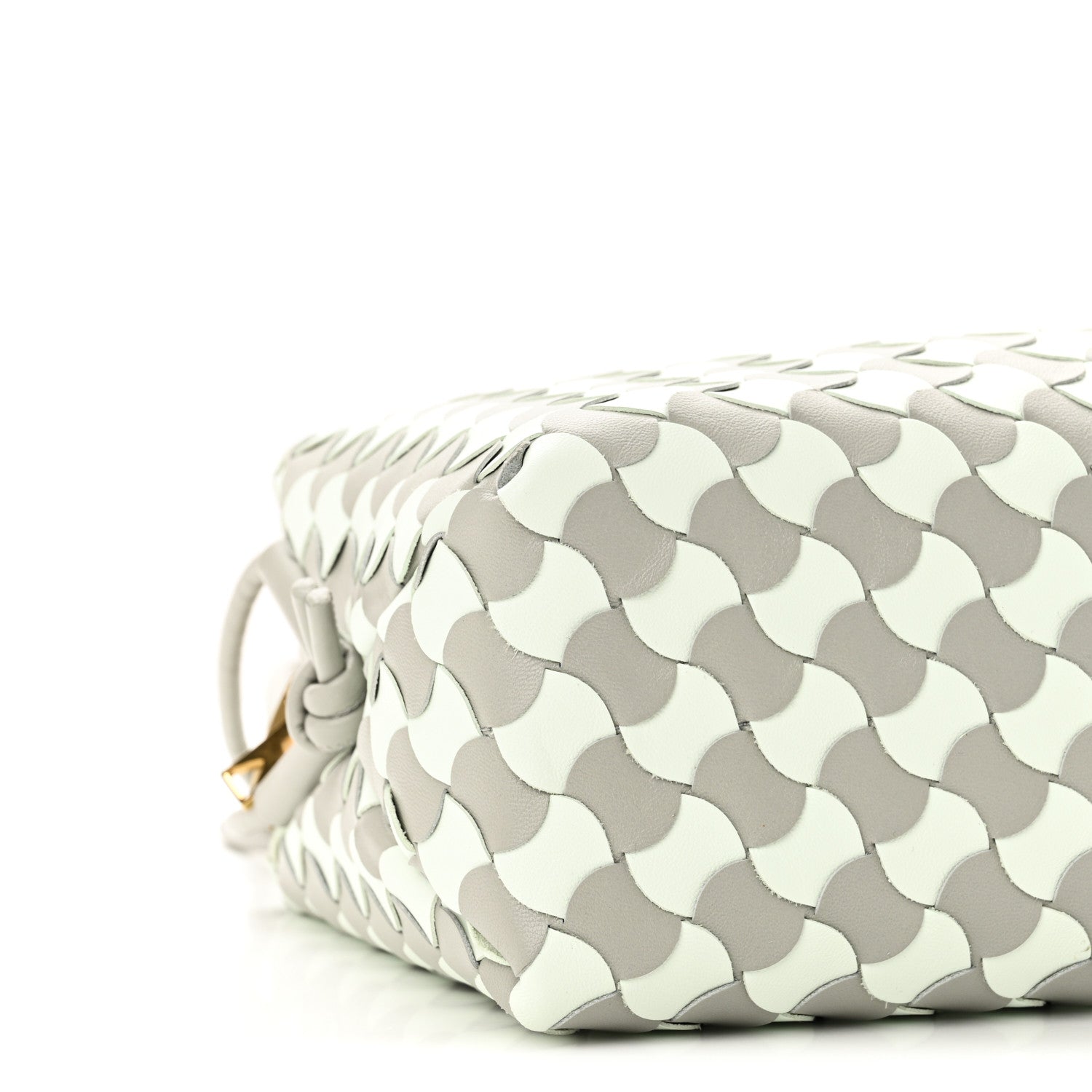 Bottega Veneta Nappa Wavy Bicolor Intrecciato Small Loop Camera Bag Agate Grey Glacier 8 of 9