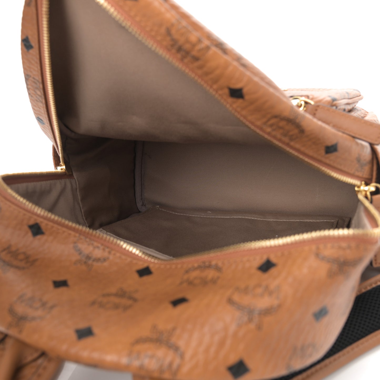 Visetos Studded Retro Trilogie Stark Backpack Cognac