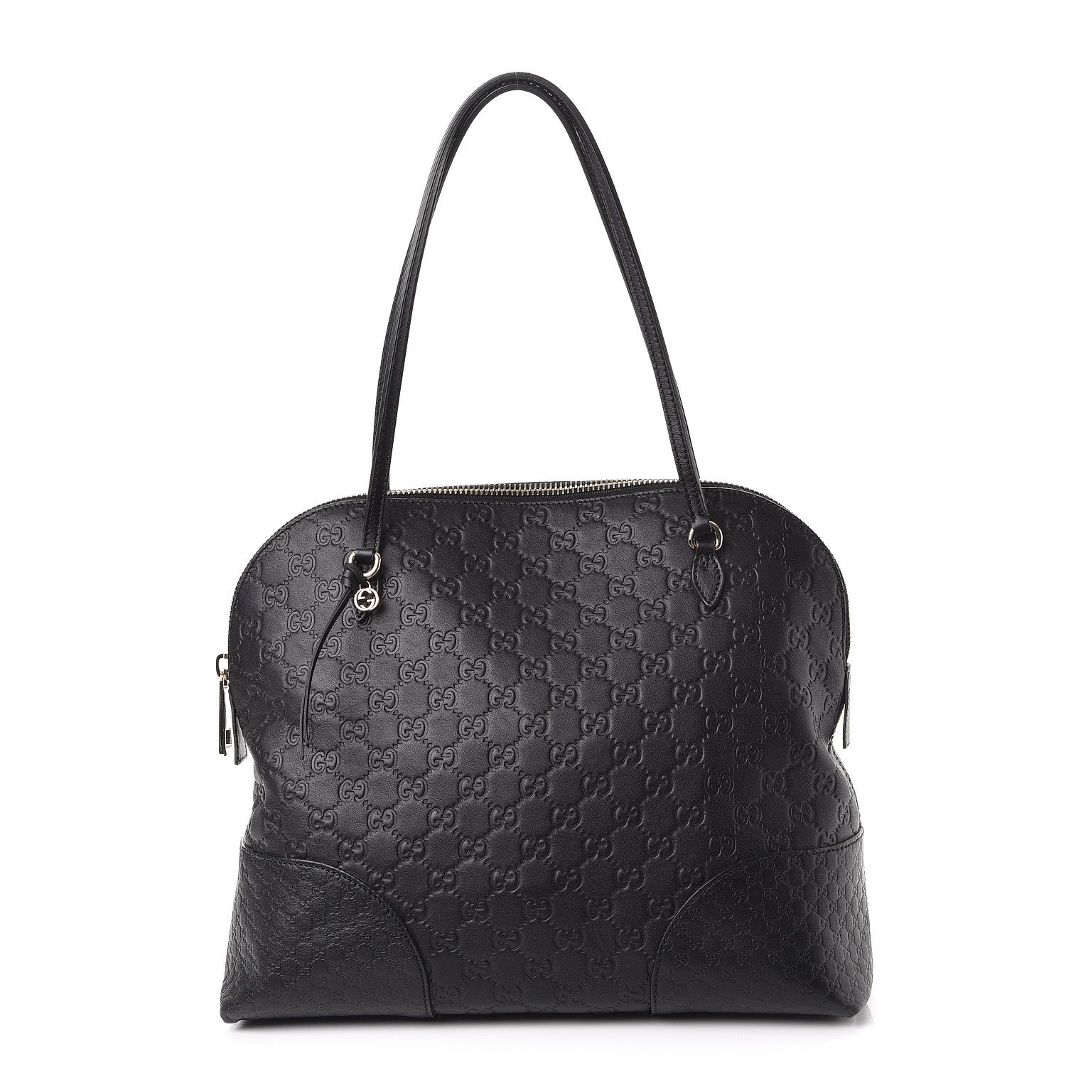 Gucci Guccissima Medium Bree Shoulder Bag Black 1 of 7
