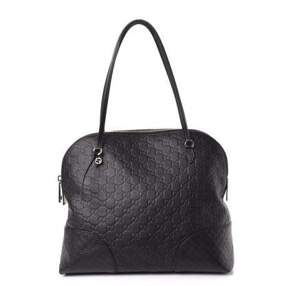 Gucci Guccissima Medium Bree Shoulder Bag Black 1 of 7