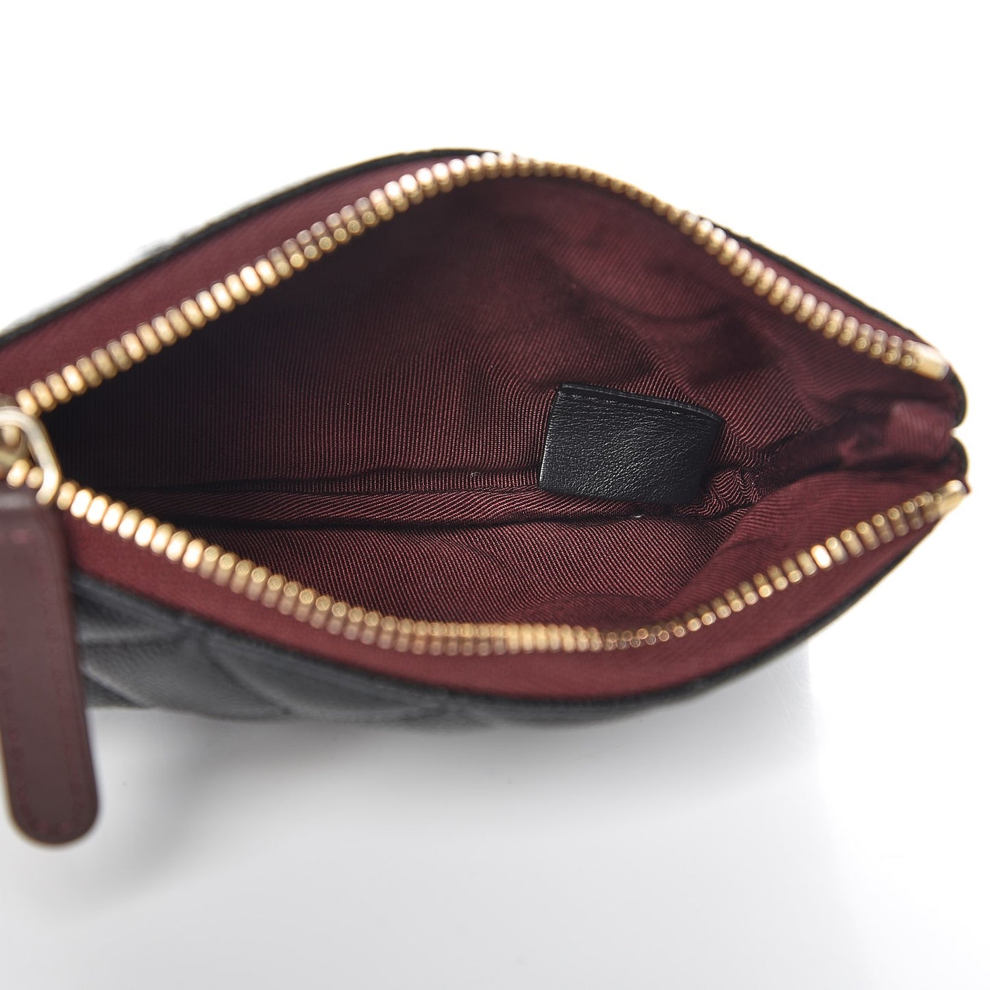 Caviar Quilted Small Cosmetic Case Black