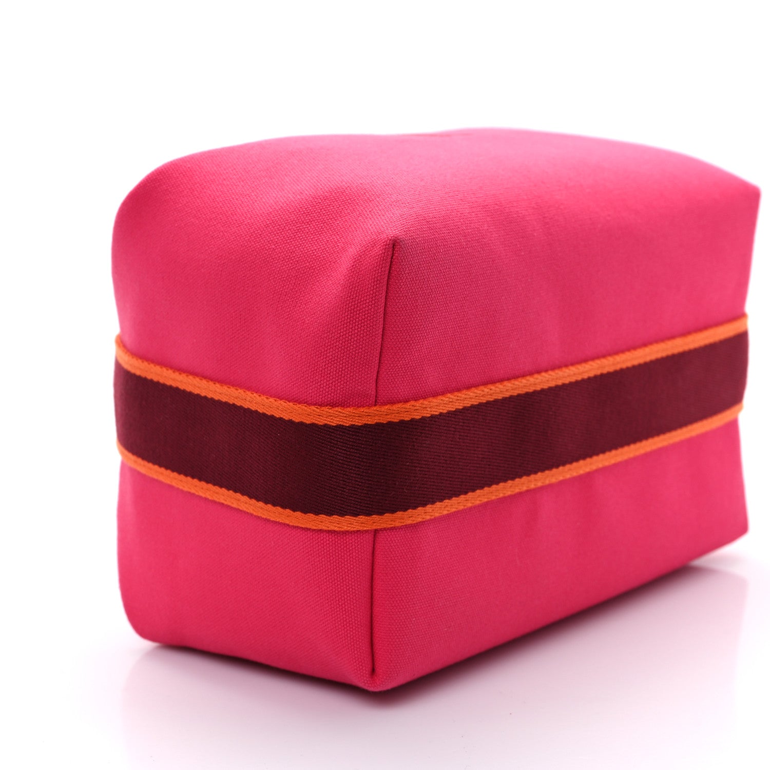 Hermes Canvas Large Bride-A-Brac Pouch Hibiscus 8 of 9